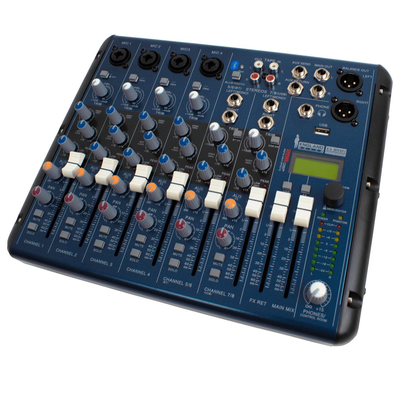 CONSOLA ANALOGA, 8 CANALES, 4 MONO/2 ESTEREO, INTERFAZ USB, BT, MP3 - Miniatura 5