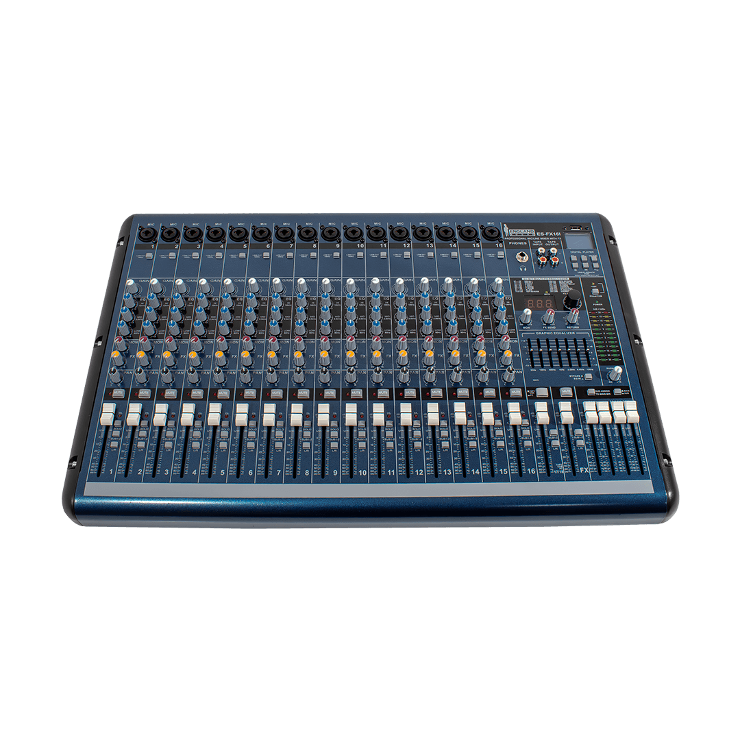 CONSOLA ANALOGICA 16 CANALES, BLUETOOTH, 2 GRAFICO DE 7 BANDAS, EQ, INTERFAZ USB - Miniatura 5