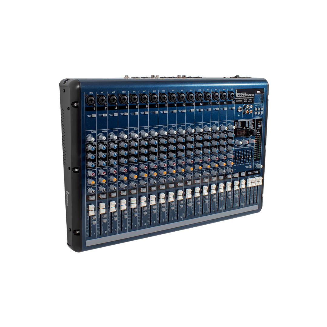 CONSOLA ANALOGICA 16 CANALES, BLUETOOTH, 2 GRAFICO DE 7 BANDAS, EQ, INTERFAZ USB - Miniatura 6