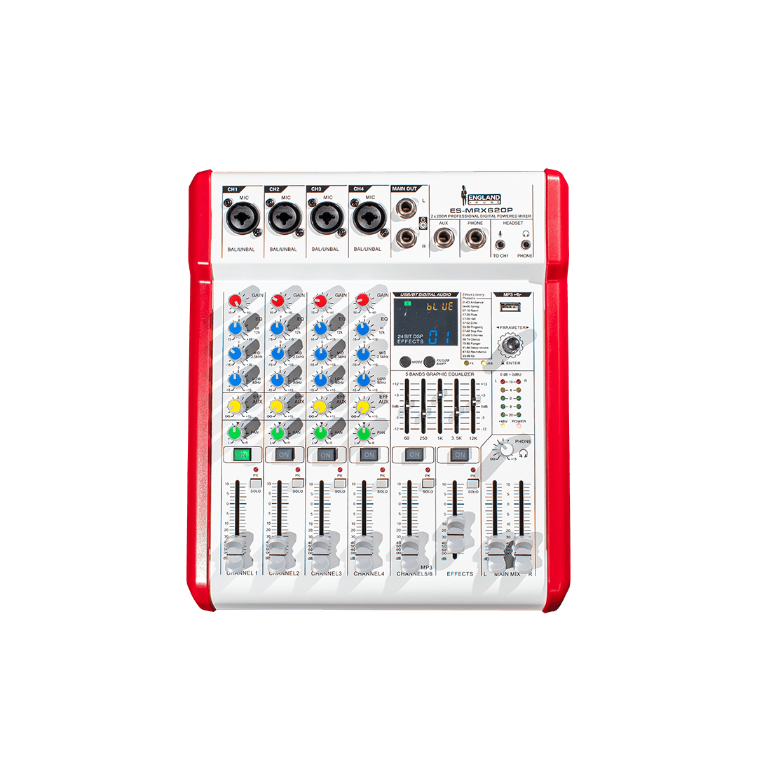 CONSOLA AMPLIFICADA, 6 CANALES, 4 MONO/1 ESTEREO, 2x200W 8 OHM, USB, BT - Miniatura 4