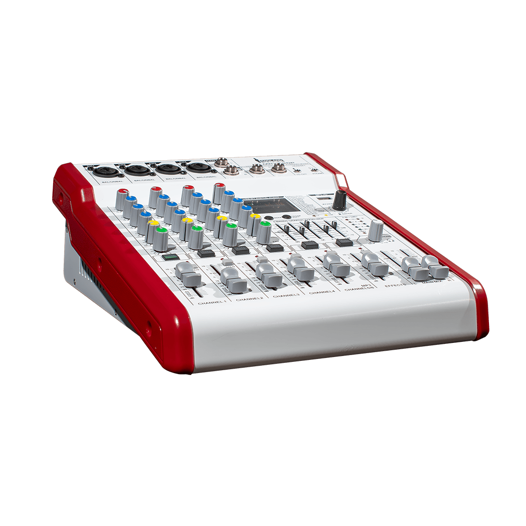 CONSOLA AMPLIFICADA, 6 CANALES, 4 MONO/1 ESTEREO, 2x200W 8 OHM, USB, BT - Miniatura 6