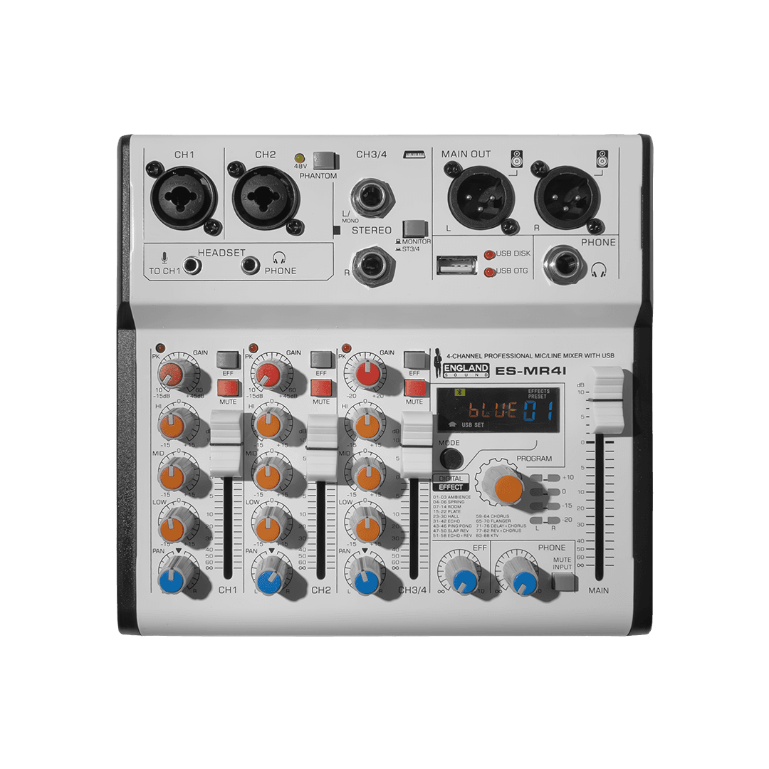 CONSOLA ANALOGA, 4 CANALES, 2 MONO/2 ESTEREO, INTERFAZ USB, BT, MP3 - Miniatura 2