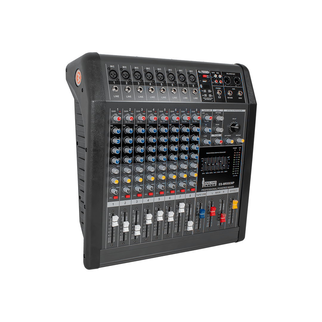 CONSOLA AMPLIFICADA, 8 CANALES, 8 MONO, 2x380W 4 OHM, USB - Miniatura 4