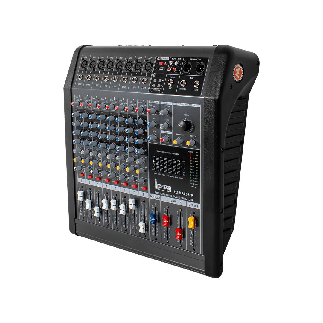 CONSOLA AMPLIFICADA, 8 CANALES, 8 MONO, 2x380W 4 OHM, USB - Miniatura 5
