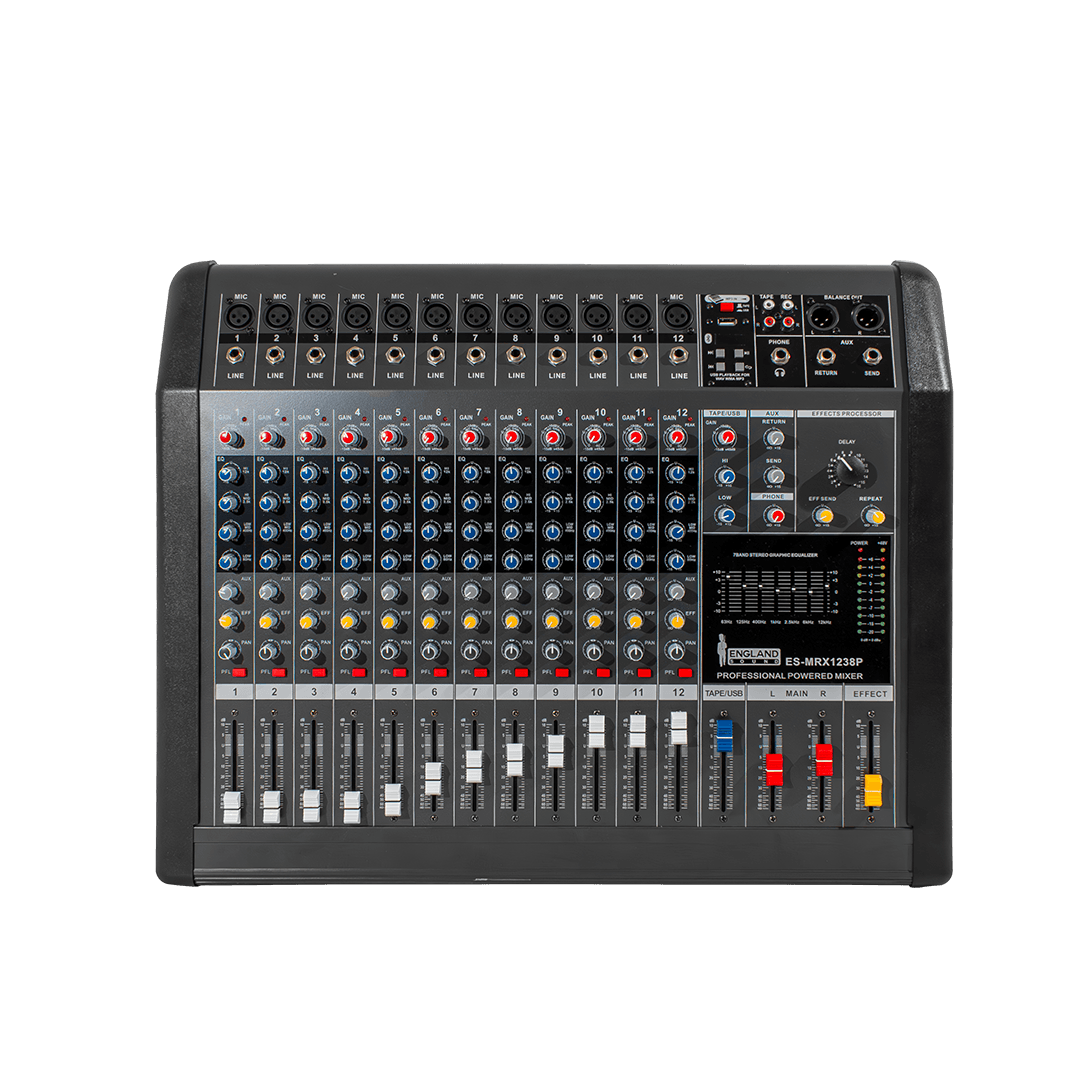 CONSOLA AMPLIFICADA, 12 CANALES, 12 MONO, 2x380W 4 OHM, USB - Miniatura 2