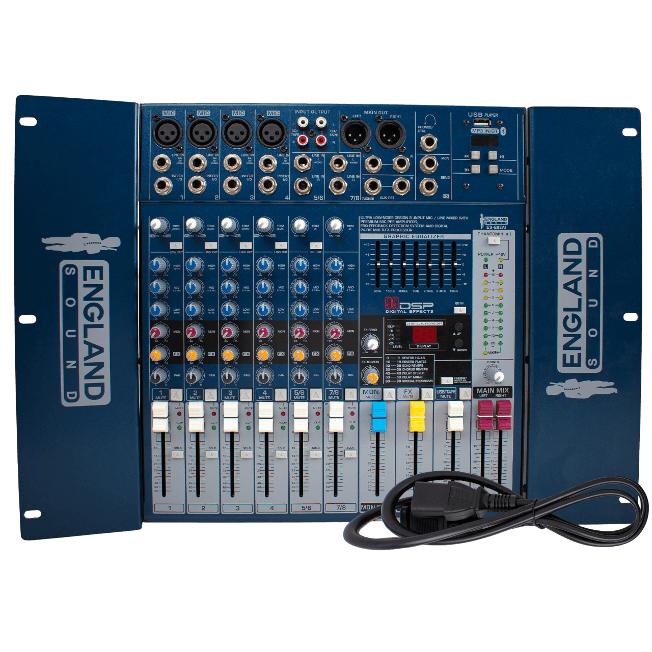 CONSOLA ANALOGA, 8 CANALES, 4 MONO/2 ESTEREO, INTERFAZ USB, BT, MP3 - Miniatura 4