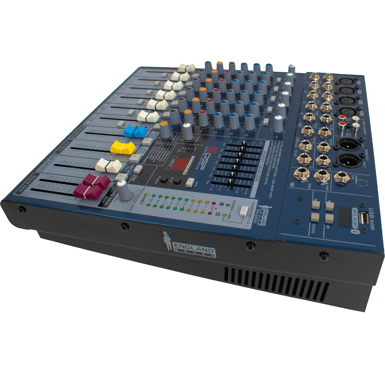 CONSOLA ANALOGA, 8 CANALES, 4 MONO/2 ESTEREO, INTERFAZ USB, BT, MP3 - Miniatura 6