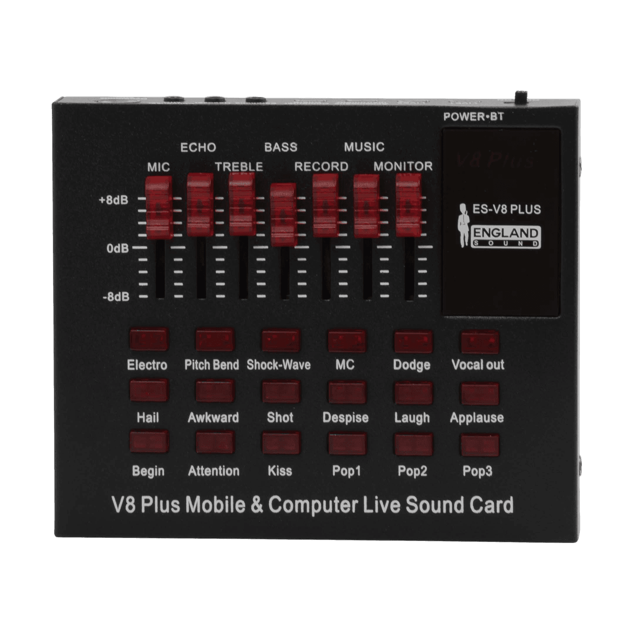 INTERFAZ DE AUDIO CON EFECTOS, BT, FADERS DESLIZABLES - Miniatura 2