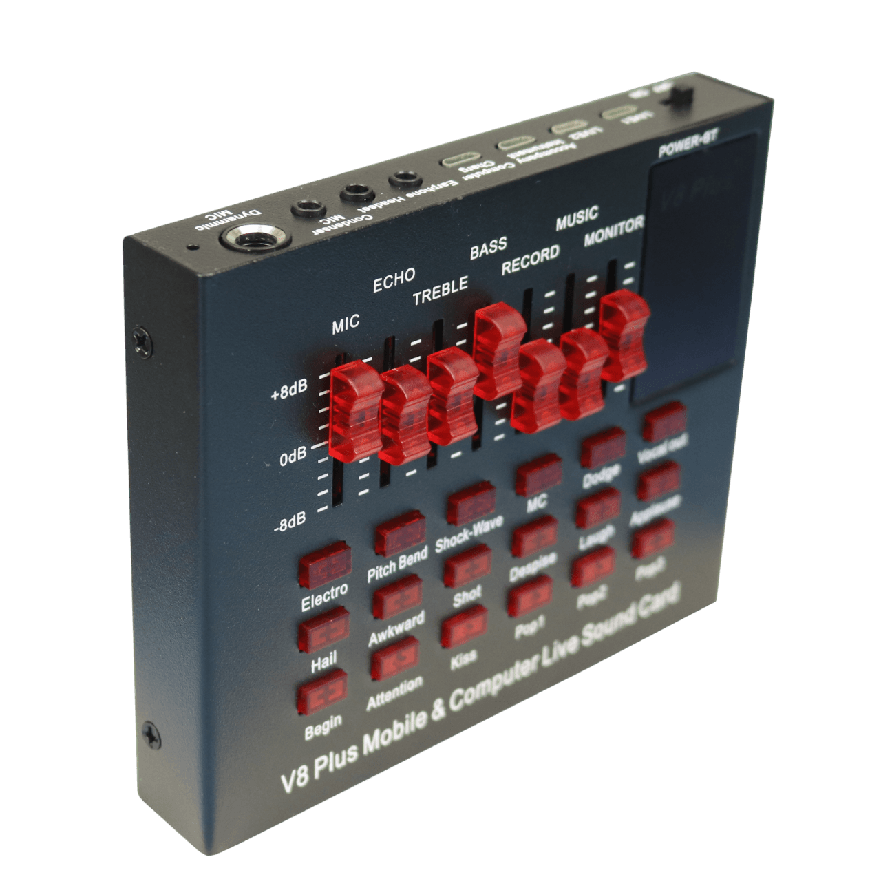 INTERFAZ DE AUDIO CON EFECTOS, BT, FADERS DESLIZABLES - Miniatura 4