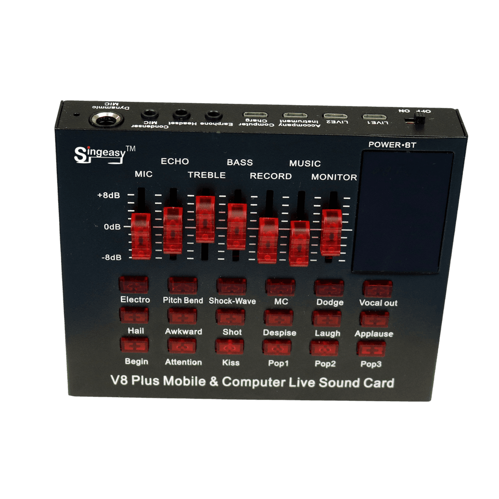 INTERFAZ DE AUDIO CON EFECTOS, BT, FADERS DESLIZABLES - Miniatura 5