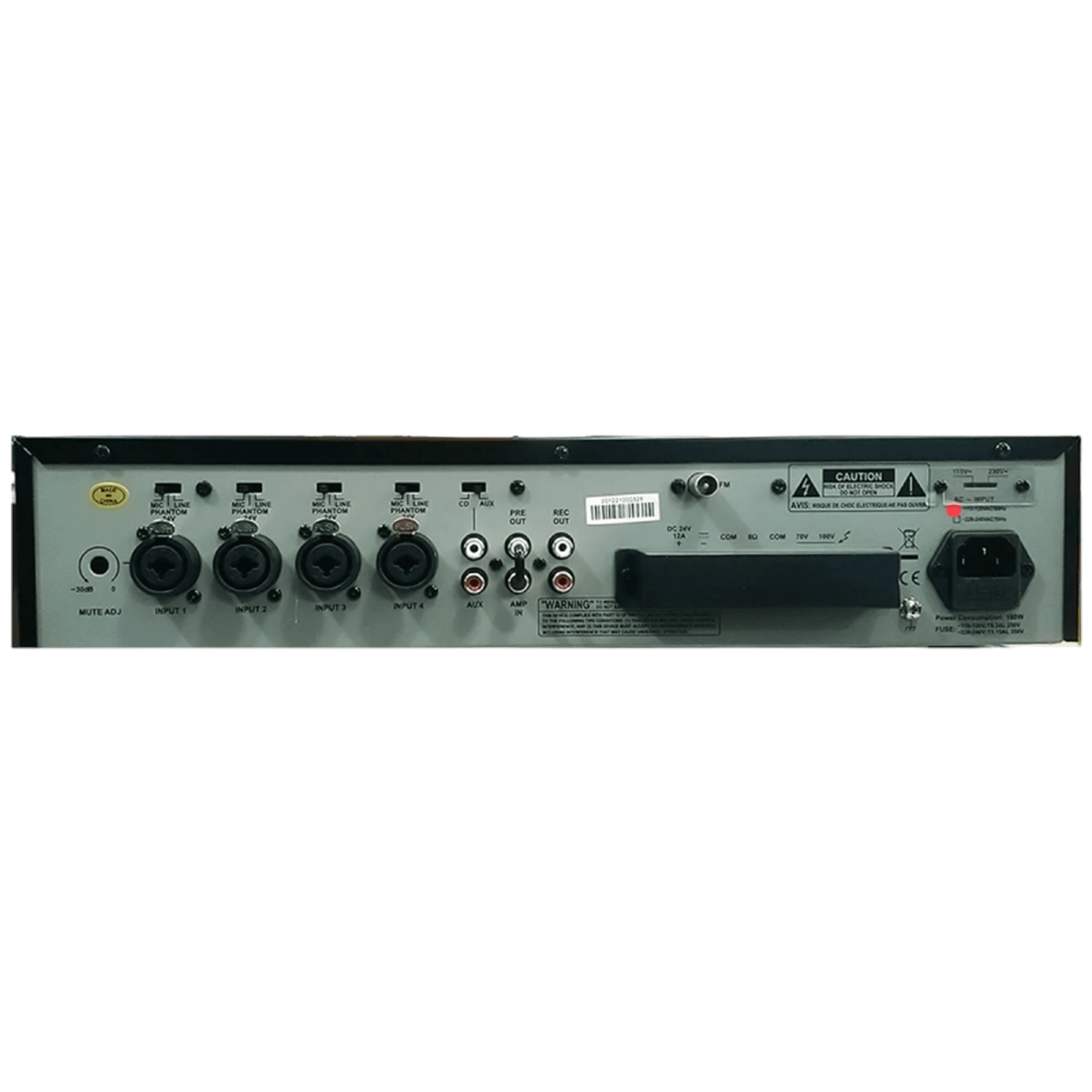 MEZCLADORA AMPLIFICADA, 4 CANALES, 150W, USB, SD CARD, MP3, BT, LCD DISPLAY - Miniatura 3