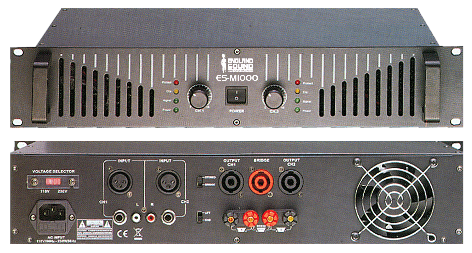 POTENCIA ESTEREO, CLASE AB, 2X250W/8OHM, 2X400W/4OHM - Miniatura 4