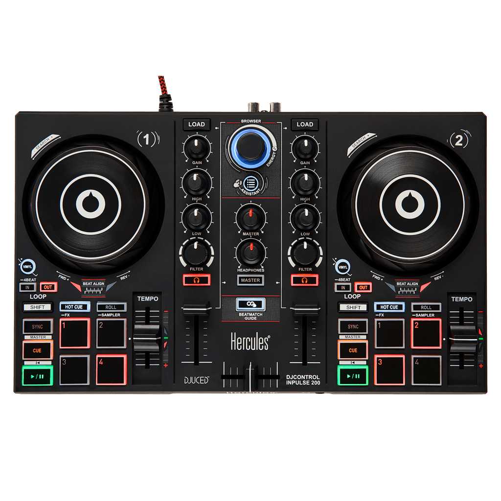 DJ PROFESIONAL CONTROLADOR DJUCED 4.0, HERCULES 4780882-IMPULSE 200