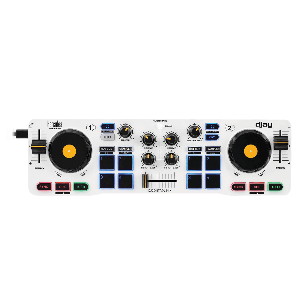 CONTROLADOR DJ, 2 CANALES, DJUCED, CON BATERIA DE LITIO