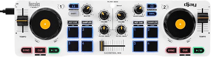 CONTROLADOR DJ, 2 CANALES, DJUCED, CON BATERIA DE LITIO - Miniatura 2