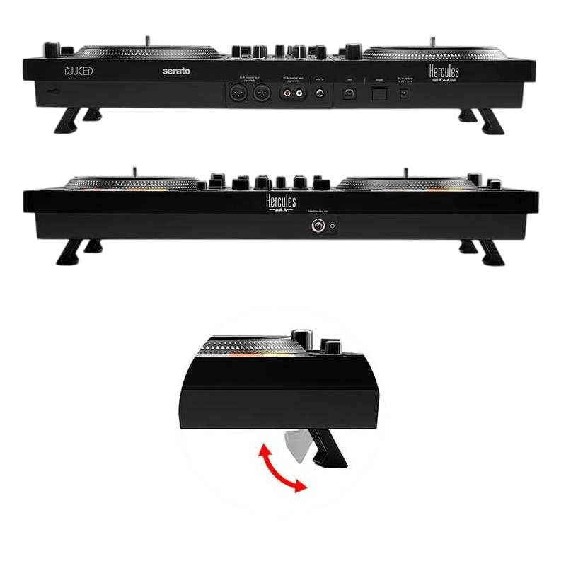 CONTROLADOR DJ, 2 CANALES, SERATO, DJUCED, PLATOS METALICOS MOTORIZADOS A 33 RPM - Miniatura 3