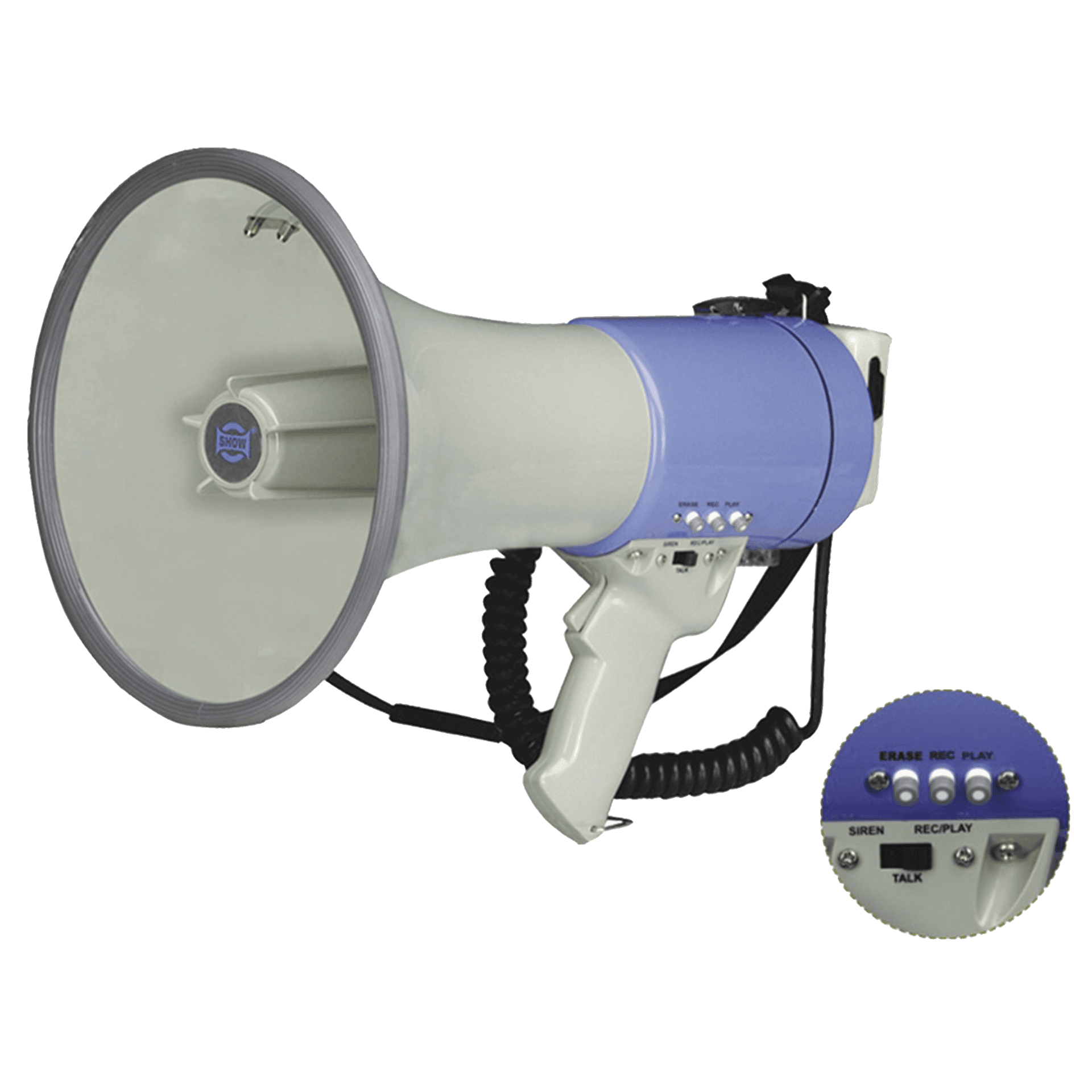 MEGAFONO, 25W, 8 OHM, FUNCION PITO Y SIRENA, USB, SD CARD, BATERIA 8 X C - Miniatura 3