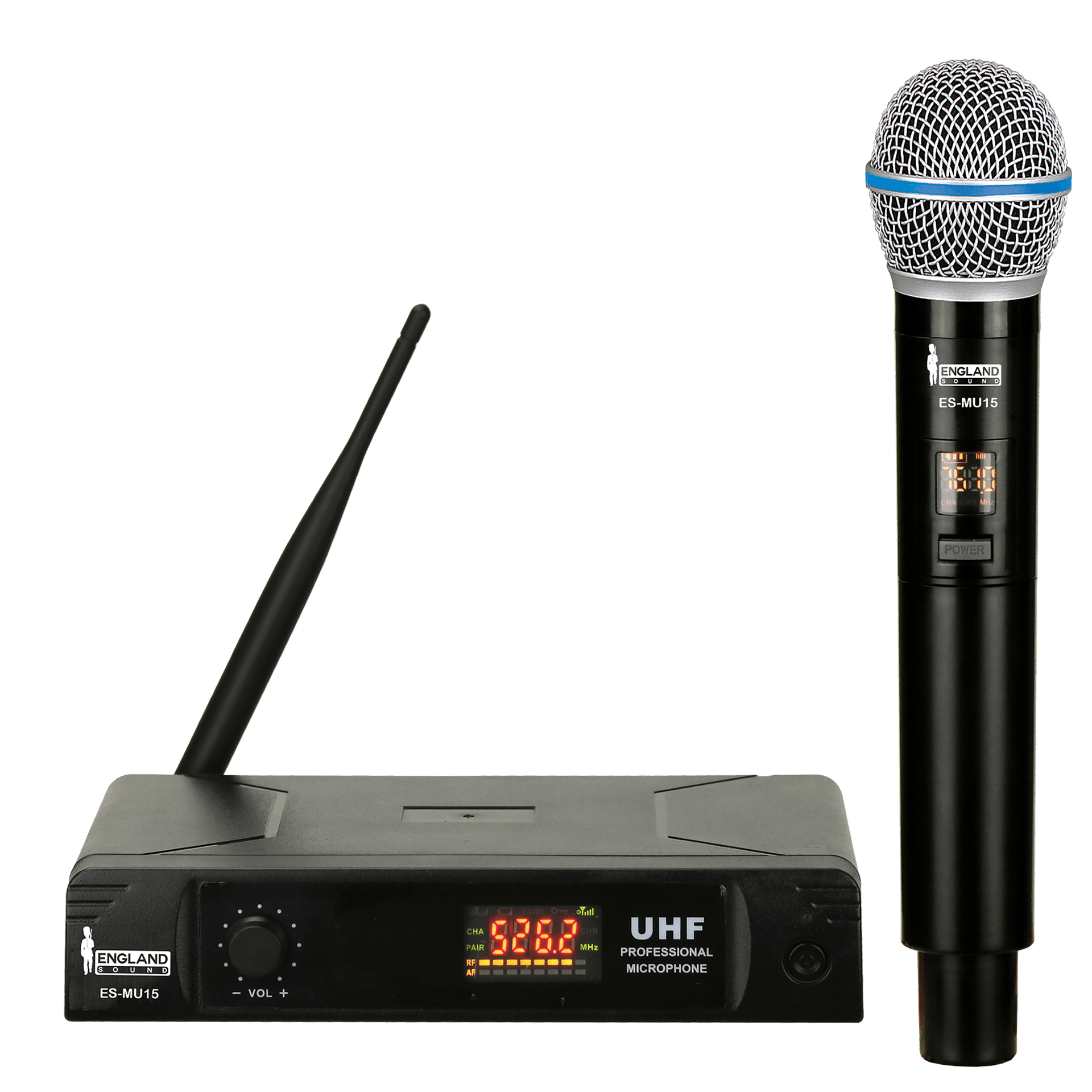 MICROFONO INALAMBRICO UHF MULTIFRECUENCIA, 1 CANAL, DE MANO, FRECUENCIA FIJA - Miniatura 2