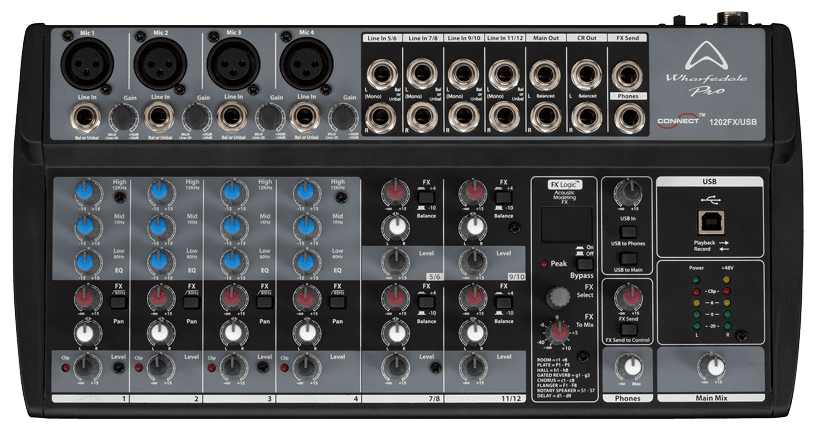 CONSOLA ANALOGA, 12 CANALES, 4 MONO/4 ESTEREO, INTERFAZ USB - Miniatura 2