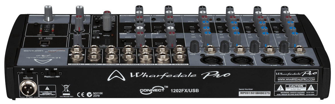 CONSOLA ANALOGA, 12 CANALES, 4 MONO/4 ESTEREO, INTERFAZ USB - Miniatura 3