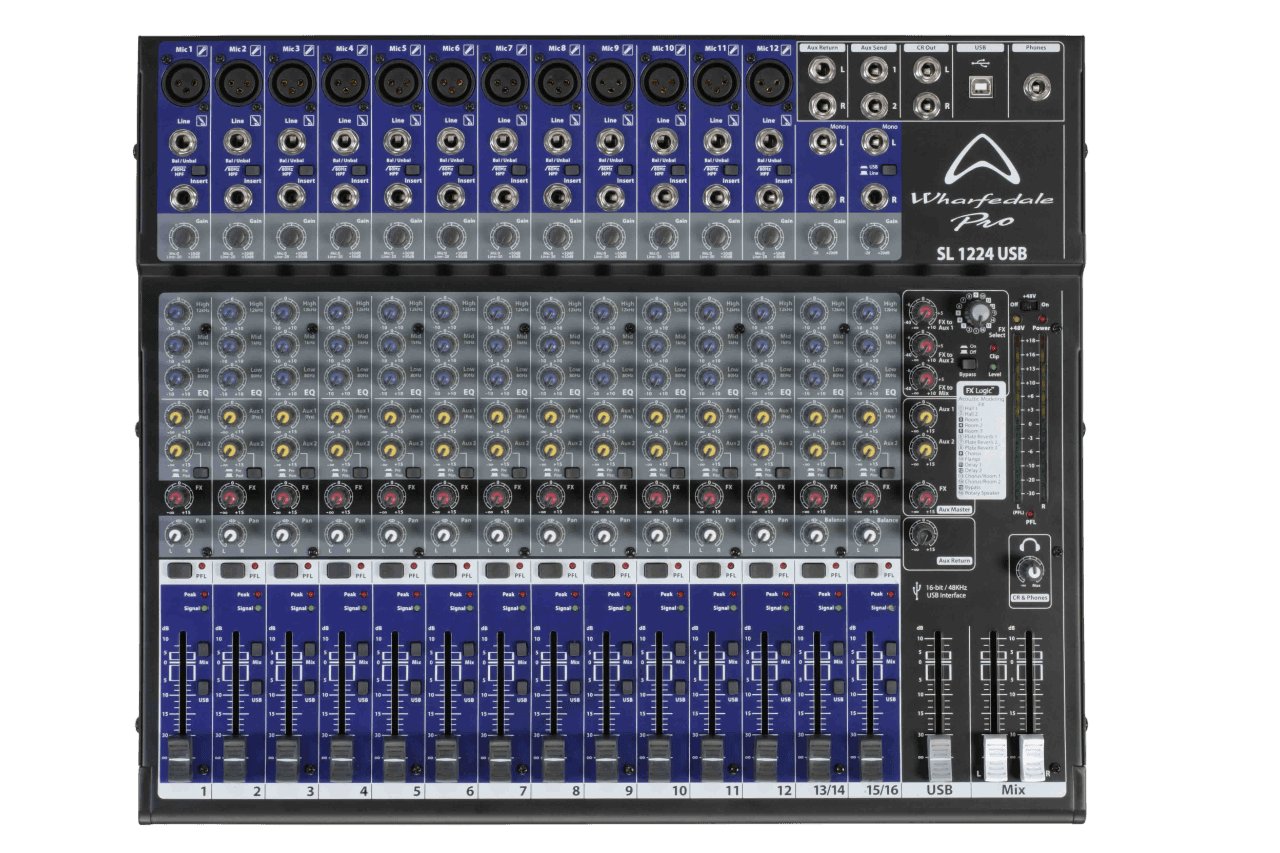 CONSOLA ANALOGA, 16 CANALES, 12 MONO/2 ESTEREO, INTERFAZ USB - Miniatura 2