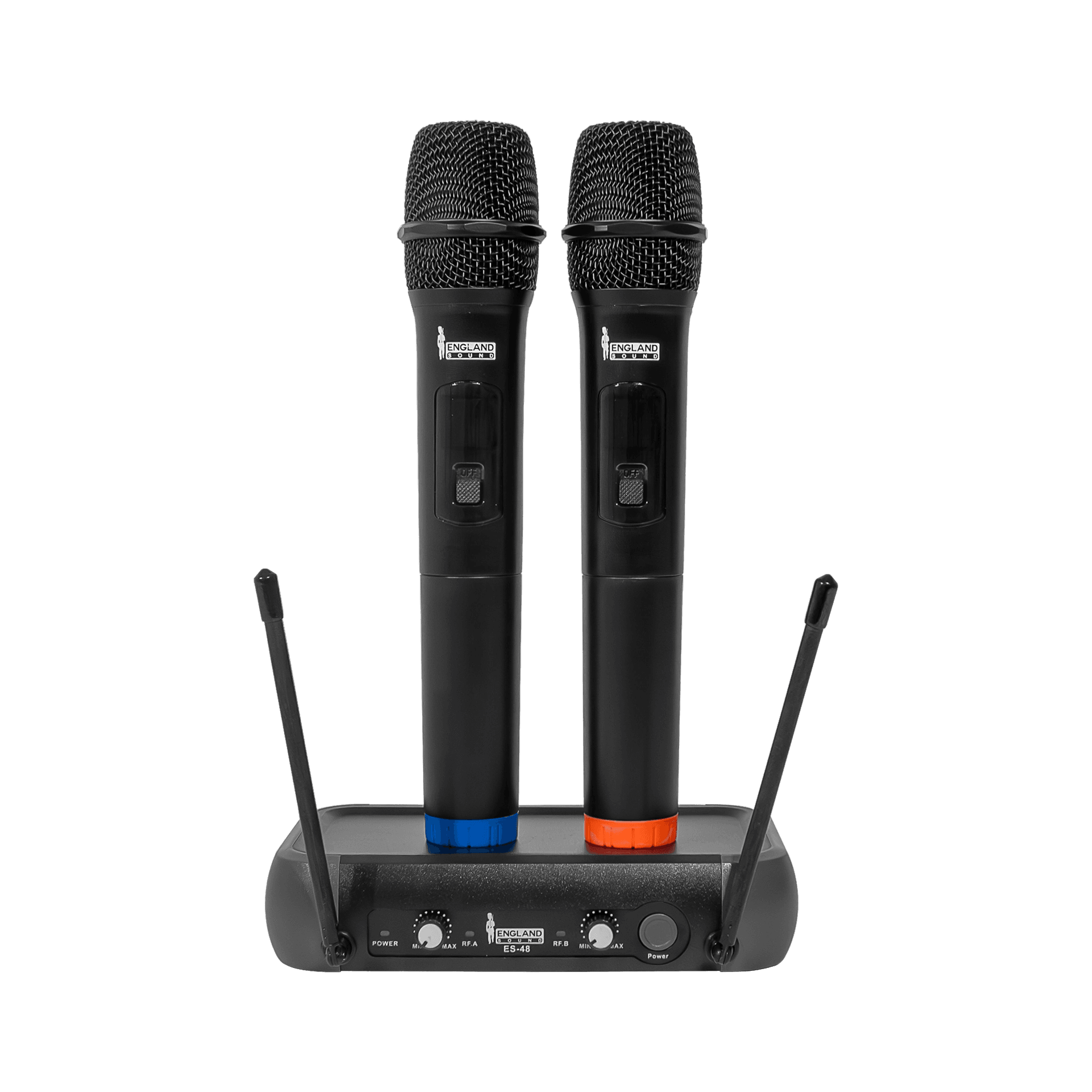 MICROFONO INALAMBRICO UHF, 2 CANALES, DE MANO, FRECUENCIA FIJA - Miniatura 2