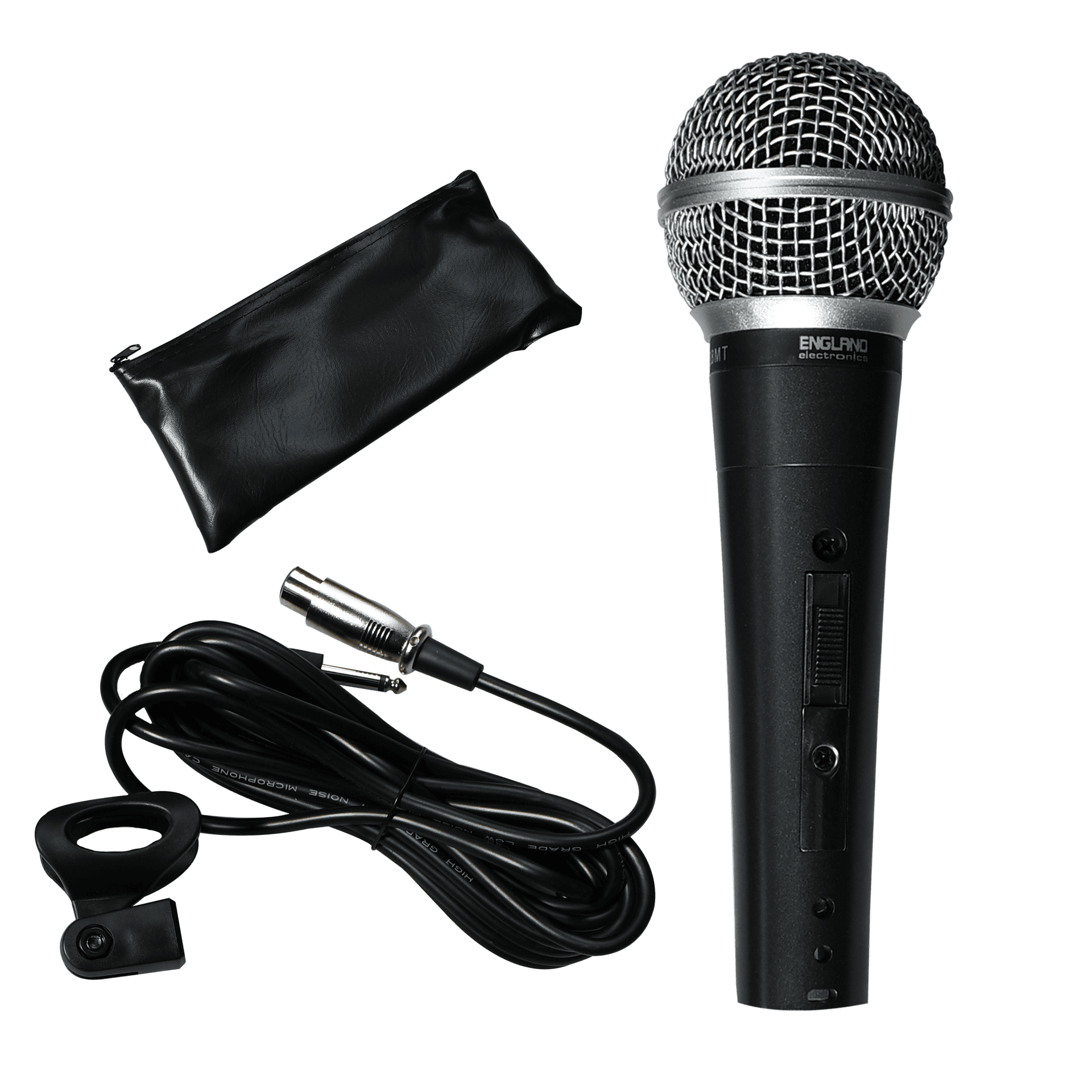 MICROFONO DE MANO METALICO, CON INTERRUPTOR, INCLUYE CABLE XLR A XLR 5MT - Miniatura 3