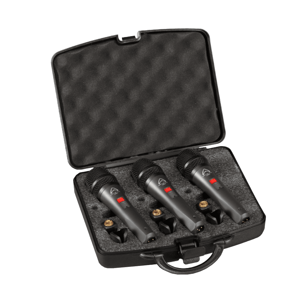 SET DE 3 MICROFONOS DE MANO METALICO, CON INTERRUPTOR, INCLUYE CABLE XLR A XLR CON MALETA - Miniatura 4
