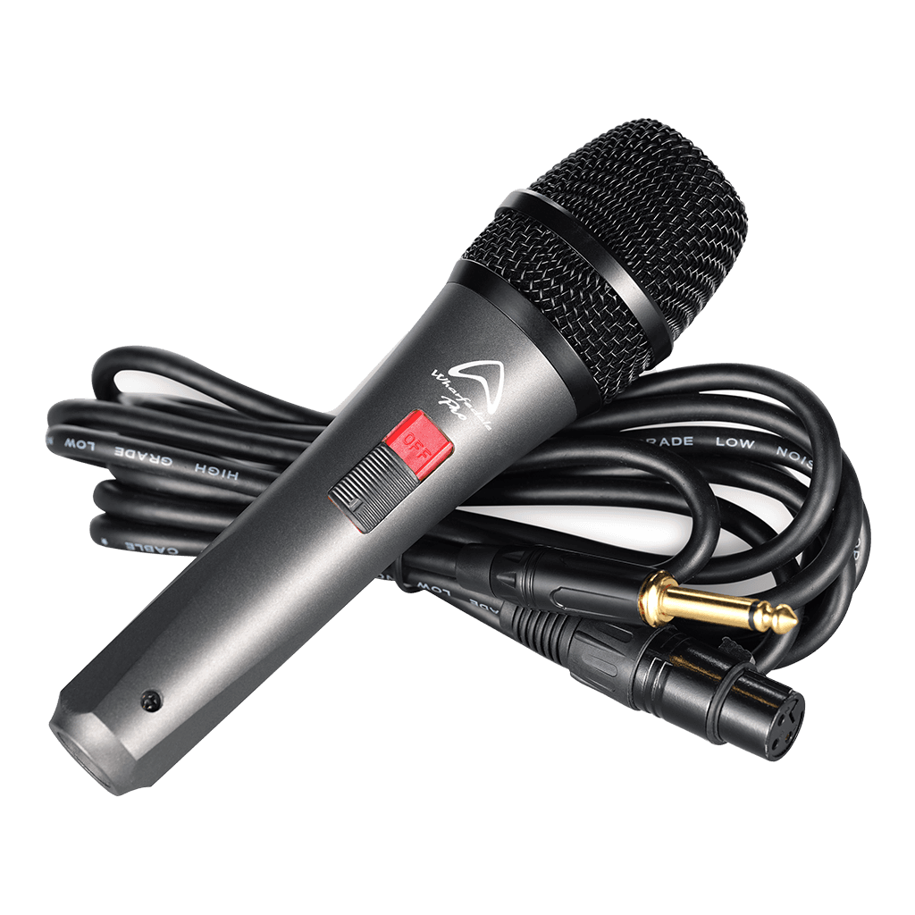 MICROFONO DE MANO METALICO, CON INTERRUPTOR, INCLUYE CABLE XLR A XLR
