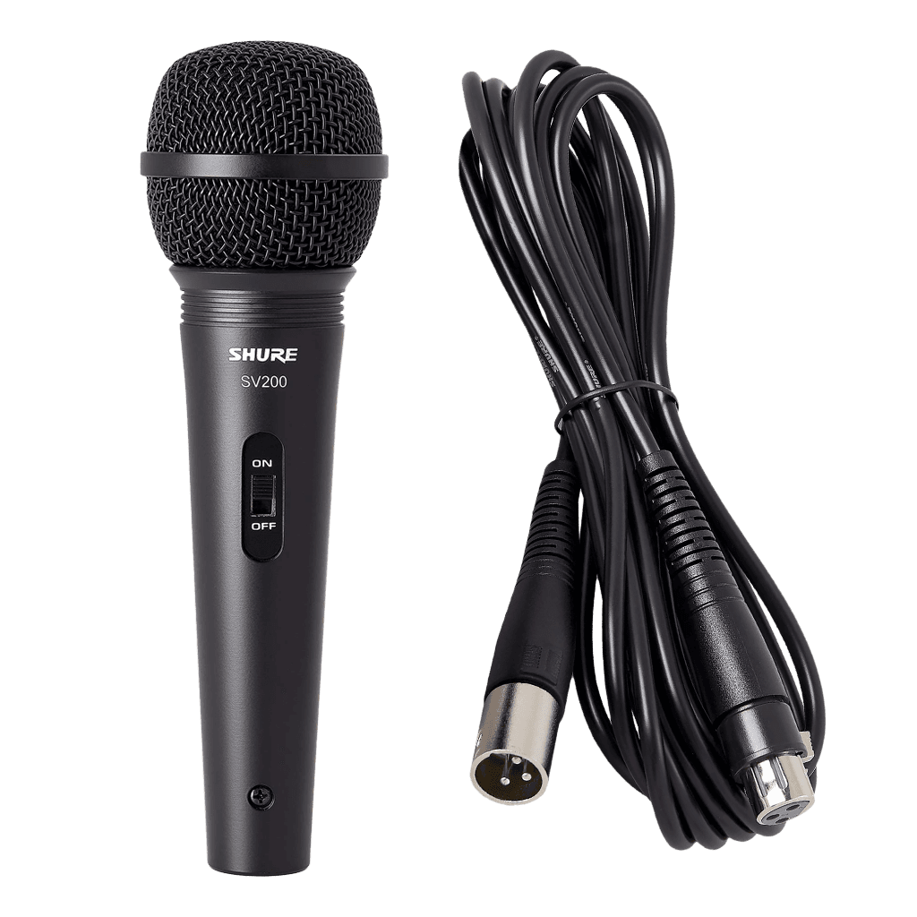 MICROFONO DE MANO PLASTICO, CON INTERRUPTOR, INCLUYE CABLE XLR A XLR