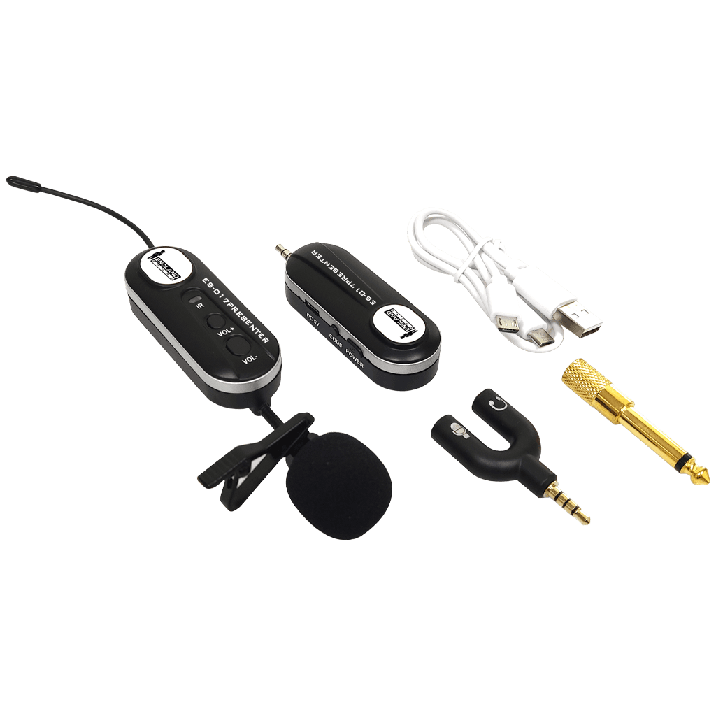 MICROFONO INALAMBRICO UHF MULTIFRECUENCIAS, 1 CANAL, DE SOLAPA, RECEPTOR PORTATIL RECARGABLE