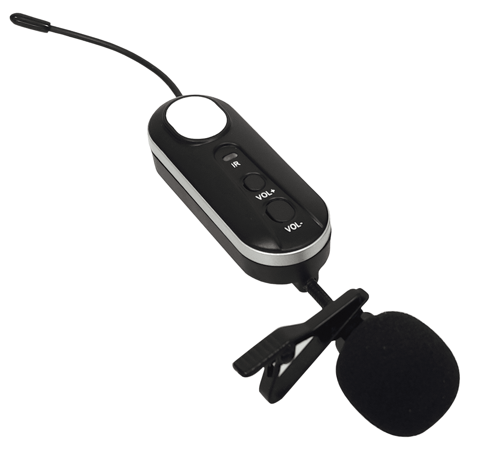 MICROFONO INALAMBRICO UHF MULTIFRECUENCIAS, 1 CANAL, DE SOLAPA, RECEPTOR PORTATIL RECARGABLE - Miniatura 2