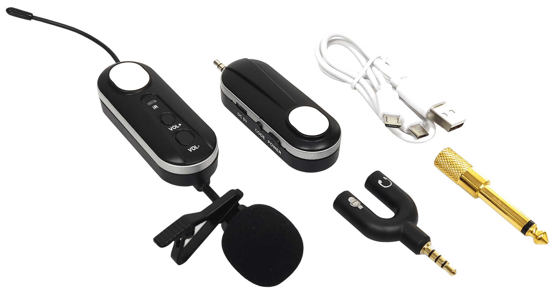 MICROFONO INALAMBRICO UHF MULTIFRECUENCIAS, 1 CANAL, DE SOLAPA, RECEPTOR PORTATIL RECARGABLE - Miniatura 4