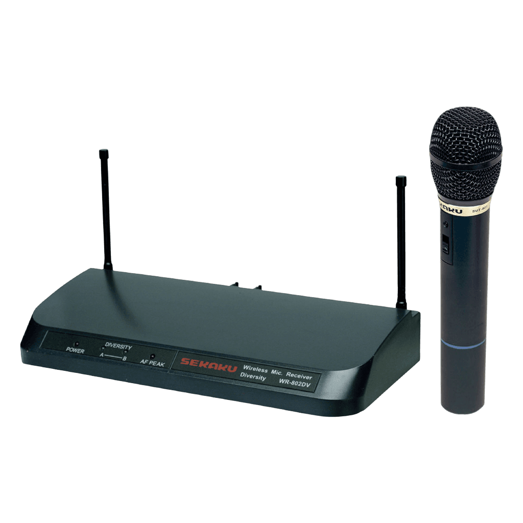 MICROFONO INALAMBRICO UHF DIVERSITY, 1 CANAL, DE MANO, FRECUENCIA FIJA