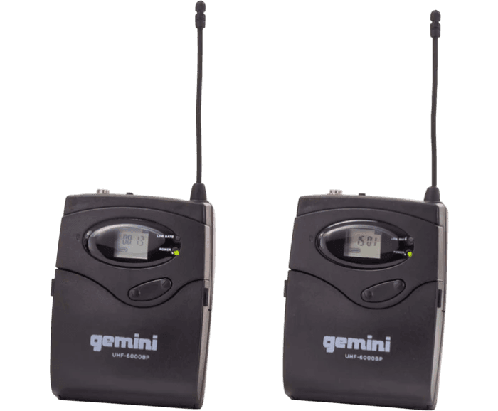 MICROFONO INALAMBRICO UHF MULTIFRECUENCIA 512-537.5 MHZ, 2 CANALES, DE DIADEMA, CARCASA METALICA - Miniatura 3