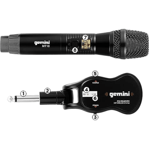 MICROFONO INALAMBRICO UHF RECARGABLE, DOBLE DE MANO, MULTIFRECUENCIA 512.0-537.50MHZ - Miniatura 4