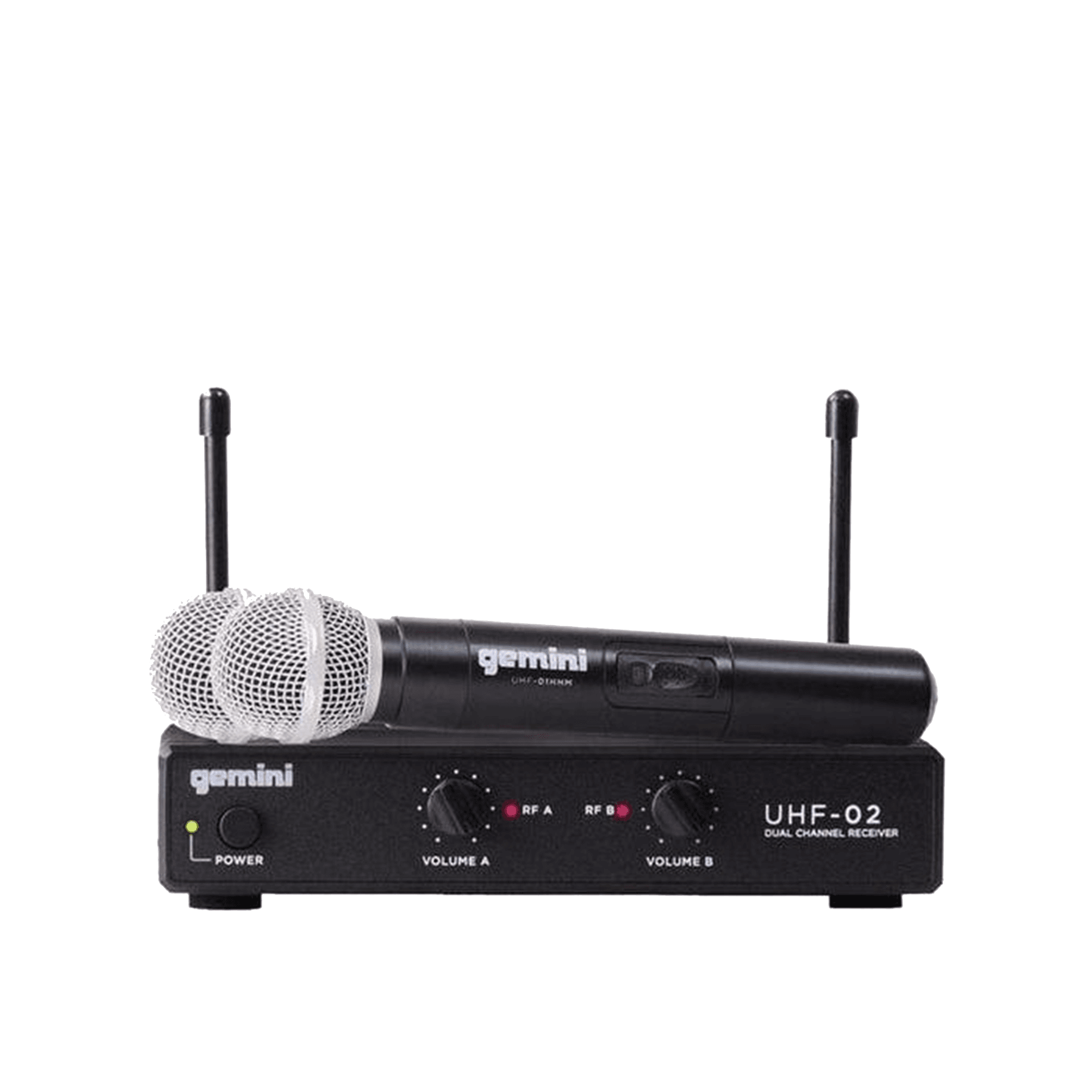 MICROFONO INALAMBRICO UHF, 2 CANALES, DE MANO, FRECUENCIA FIJA 533.70 MHZ - 537.20 MHZ - Miniatura 5