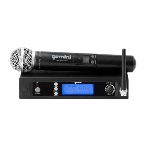 MICROFONO INALAMBRICO UHF MULTIFRECUENCIA, 1 CANAL, DE MANO, CARCASA METALICA