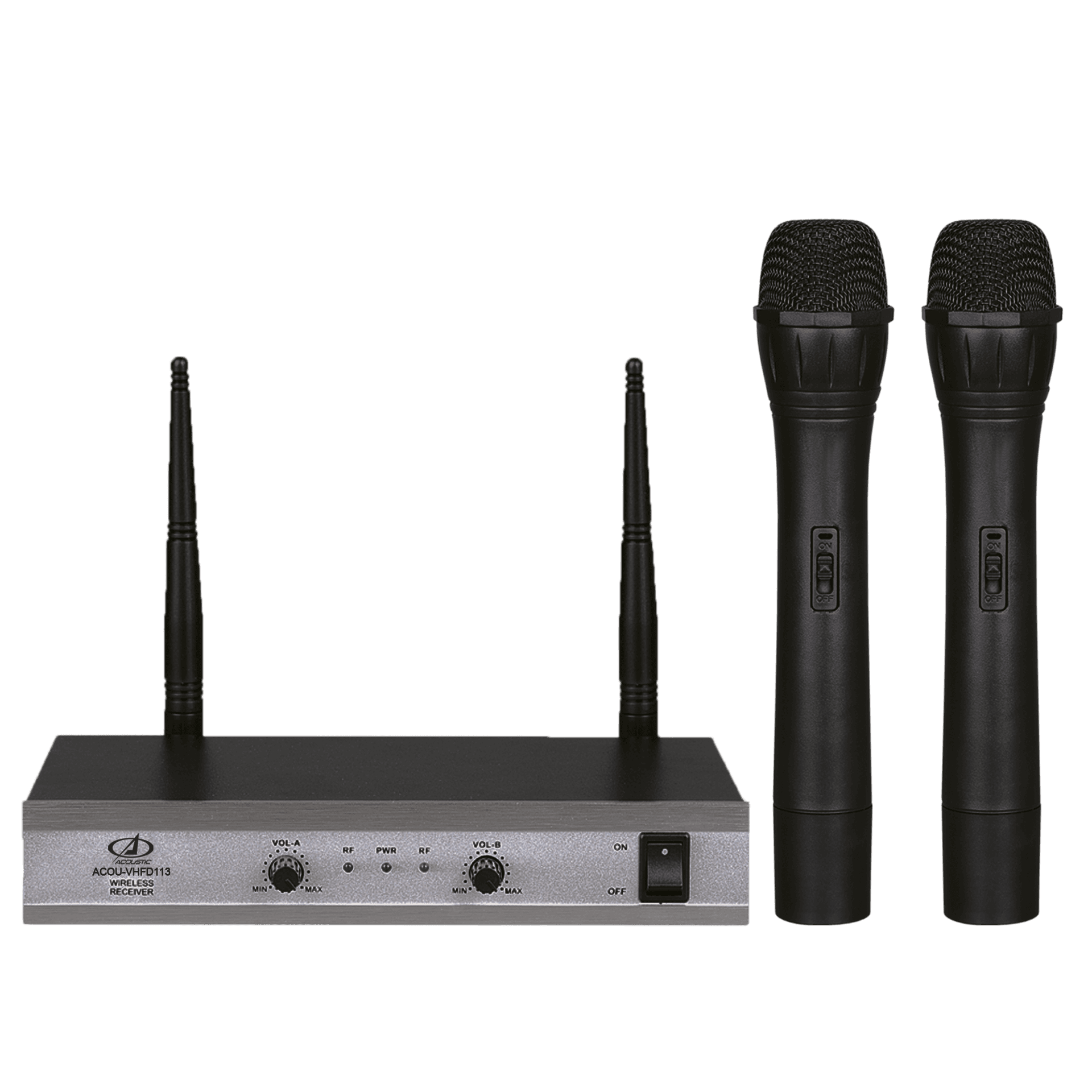 MICROFONO INALAMBRICO VHF, 2 CANALES, DE MANO, FRECUENCIA FIJA - Miniatura 3