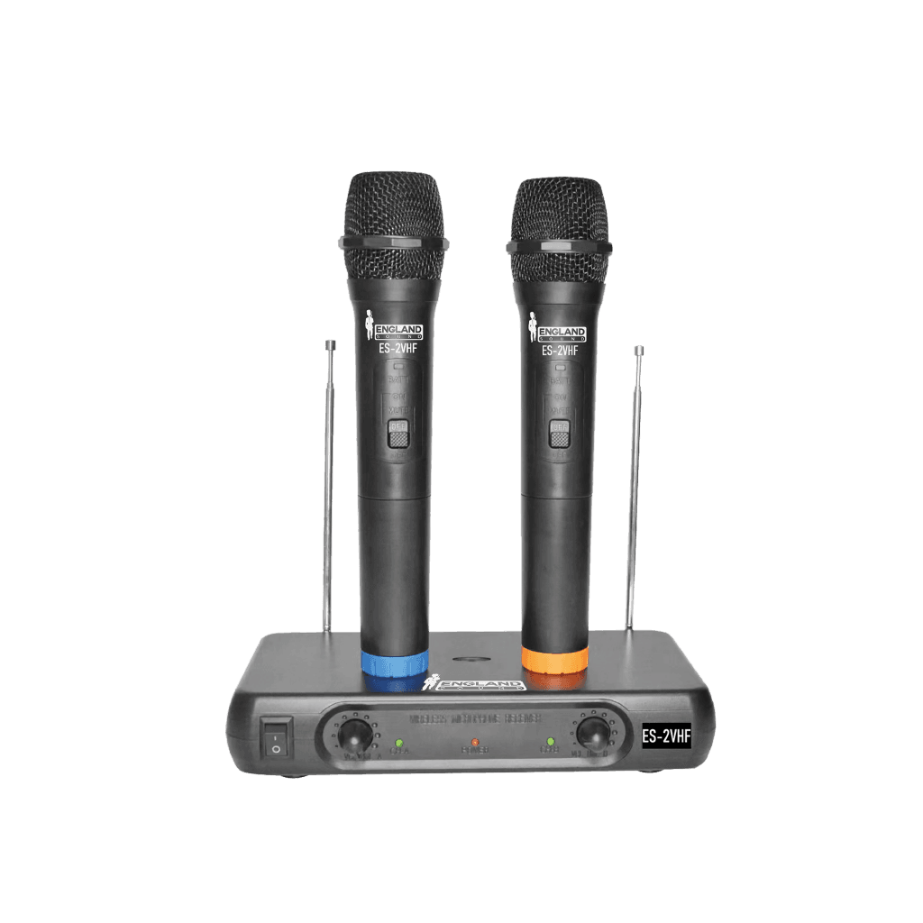 MICROFONO INALAMBRICO VHF, 2 CANALES, DE MANO, FRECUENCIA FIJA