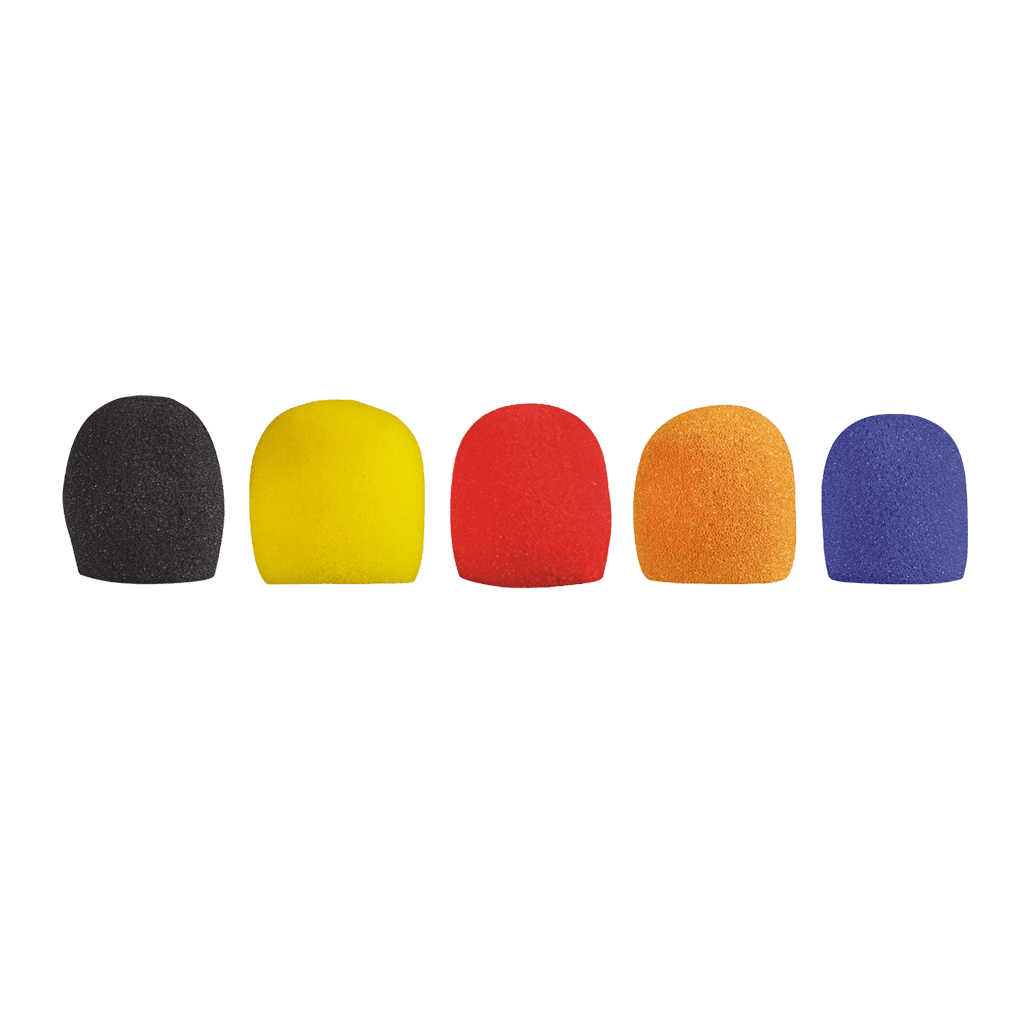 SET DE 5 ESPONJAS PARA MICROFONO DE MANO, VARIOS COLORES