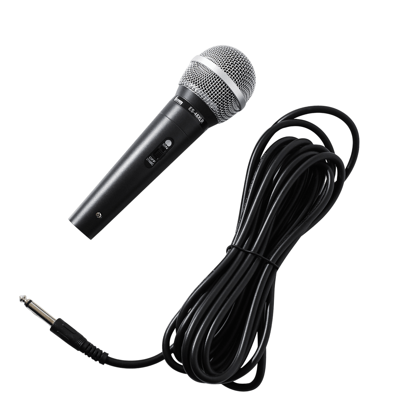 MICROFONO DE MANO METALICO, CON INTERRUPTOR, INCLUYE CABLE XLR A 6.3MM MONOFONICO - Miniatura 8