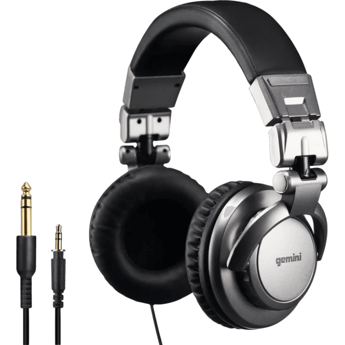 AUDIFONOS ESTEREO PROFESIONALES PARA DJ, CONECTOR 3.5MM CON ADAPTADOR 6.3MM, DRIVER DE 40MM - Miniatura 2