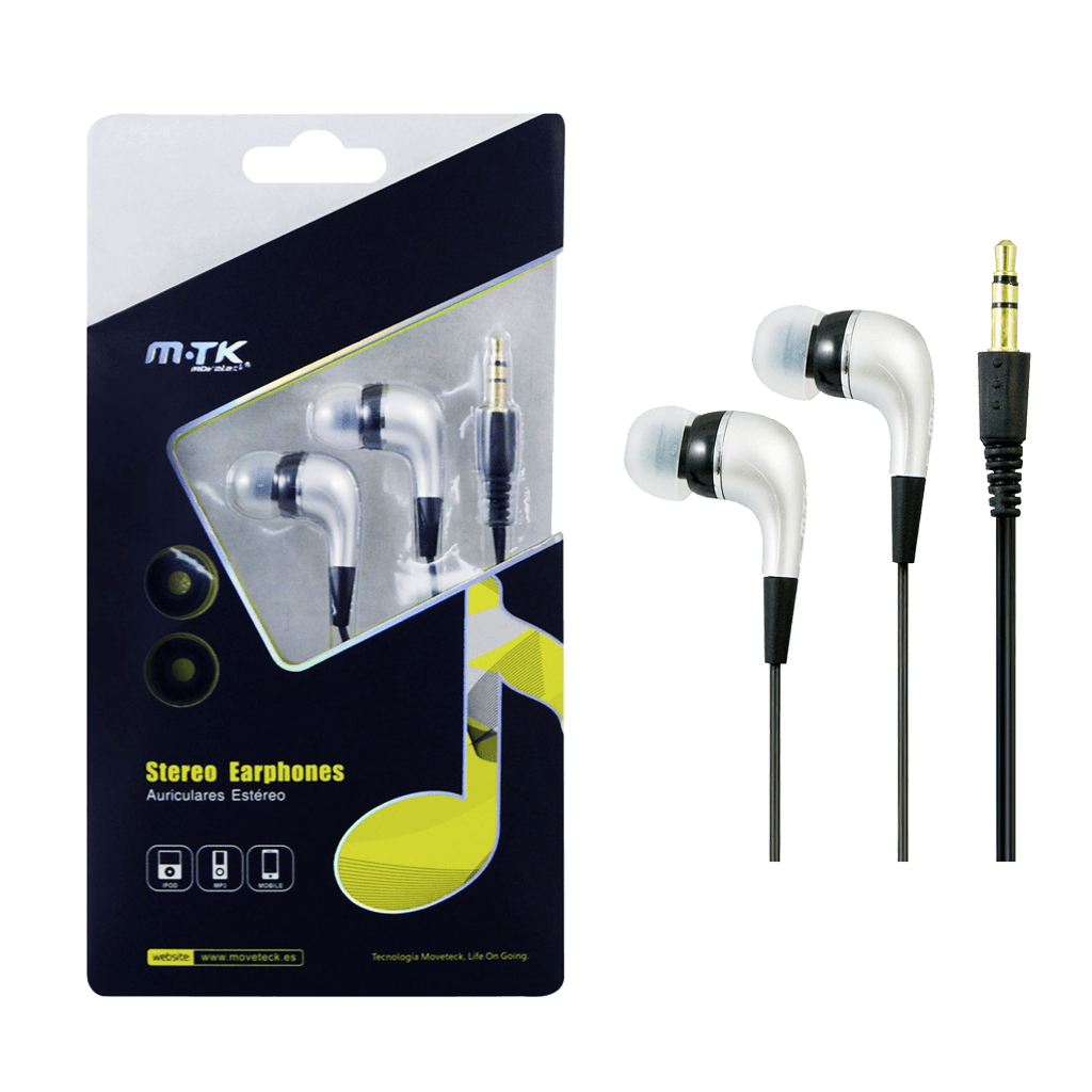 AUDIFONOS ESTEREO IN-EAR SIN MICROFONO, CONECTOR 3.5MM