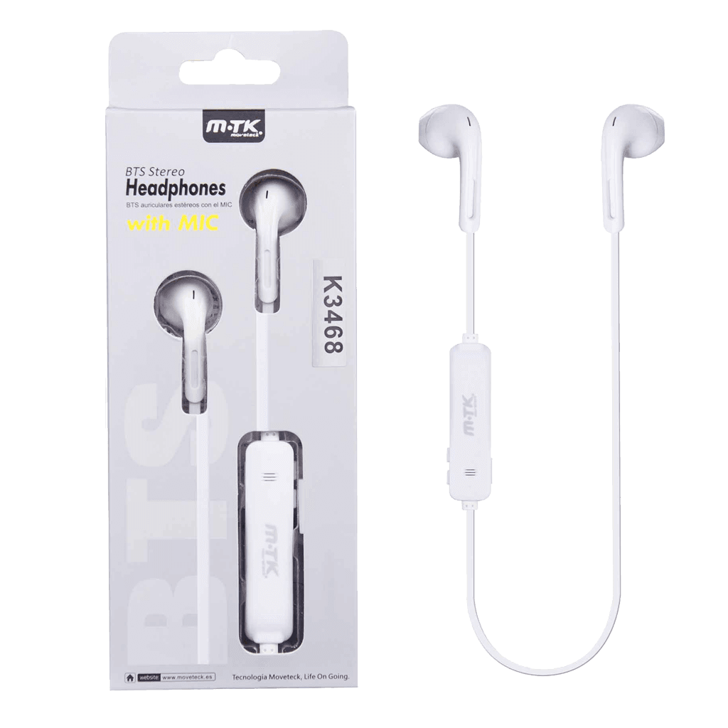 AUDIFONOS ESTEREO METALICO IN-EAR CON MICROFONO, CONTROL DE VOLUMEN, BLUETOOTH