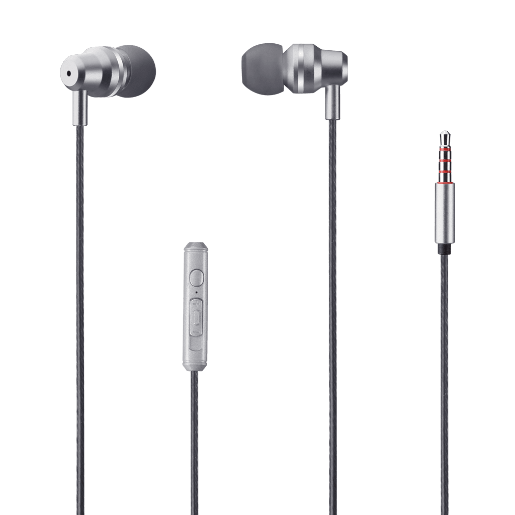 AUDIFONOS ESTEREO IN-EAR CON MICROFONO, CONTROL DE VOLUMEN, CONECTOR 3.5MM