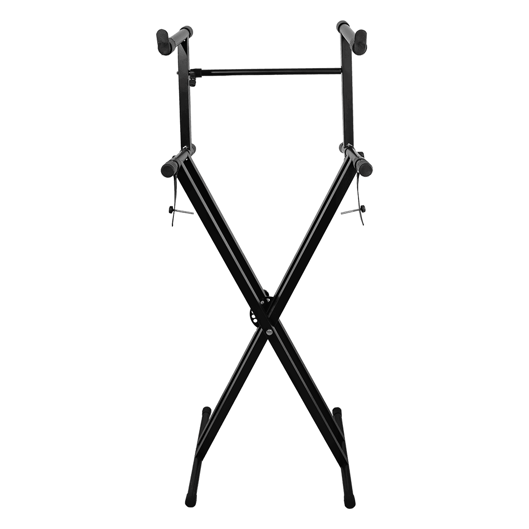 SOPORTE DE PISO PARA TECLADO DOBLE CON SEGUNDO NIVEL,  ALTURA 32-126CM - Miniatura 3