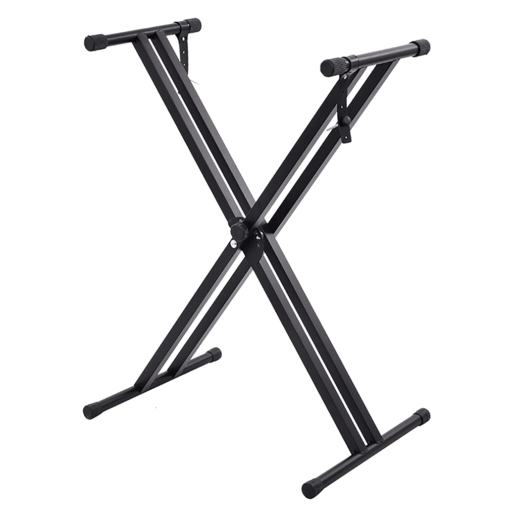 SOPORTE DE PISO PARA TECLADO DOBLE, ALTURA 32-96CM