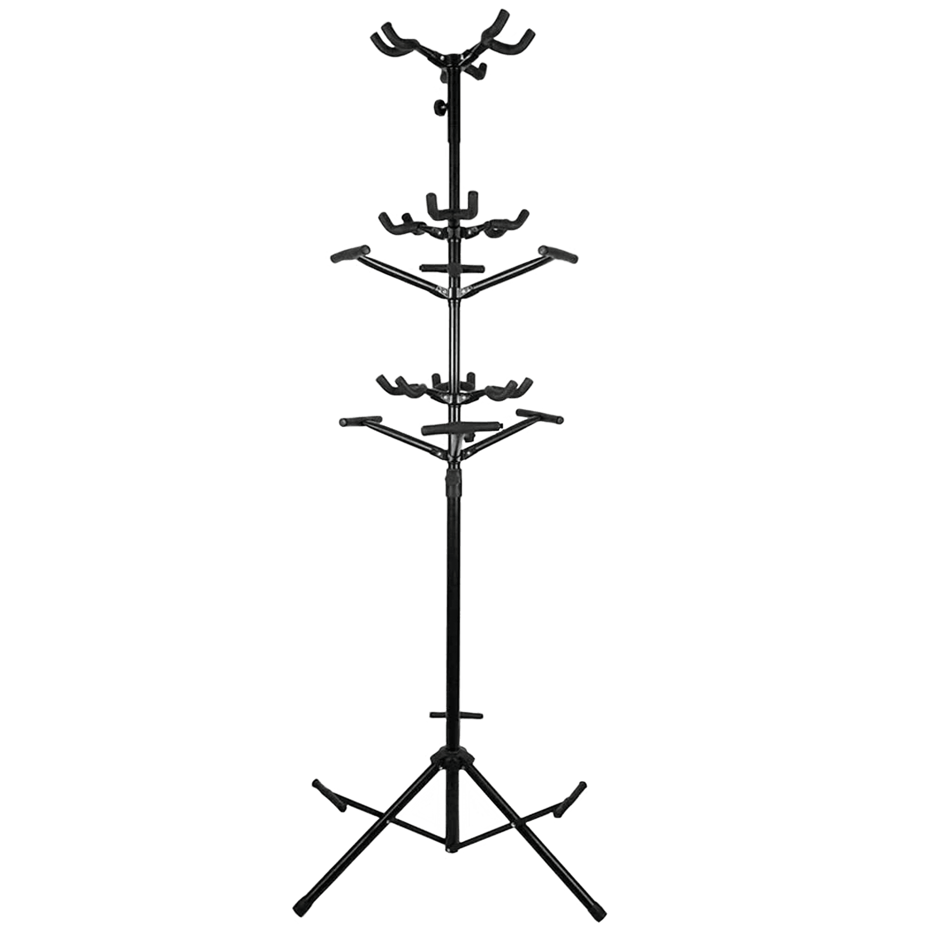 SOPORTE DE PISO BASE TRIPODE PARA 6 GUITARRAS Y 3 UKELELES O VIOLINES, ALTURA 88-180CM - Miniatura 3
