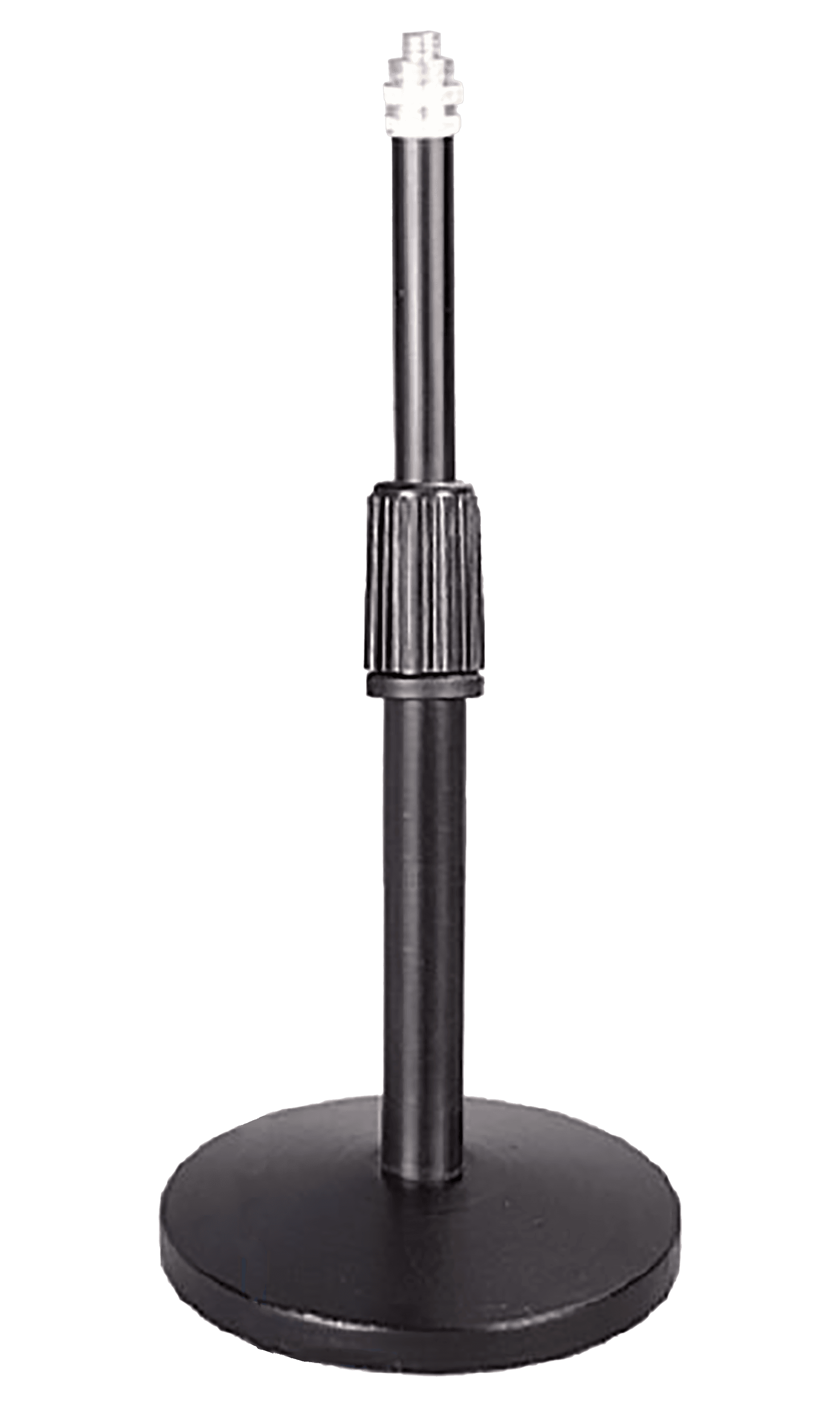 SOPORTE DE MESA BASE REDONDA NEGRO PARA MICROFONO, ALTURA 26-40CM - Miniatura 2